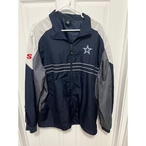 Reebok NFL Dallas Cowboys SI Windbreaker Jacket Bue/White Mens Size XL-used